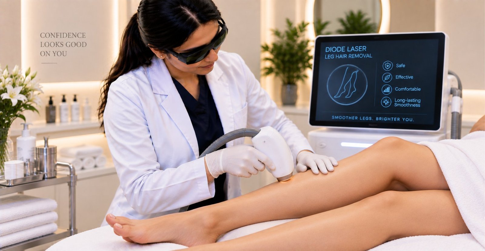 Diode laser leg hair removal at Skinline, Kukatpally