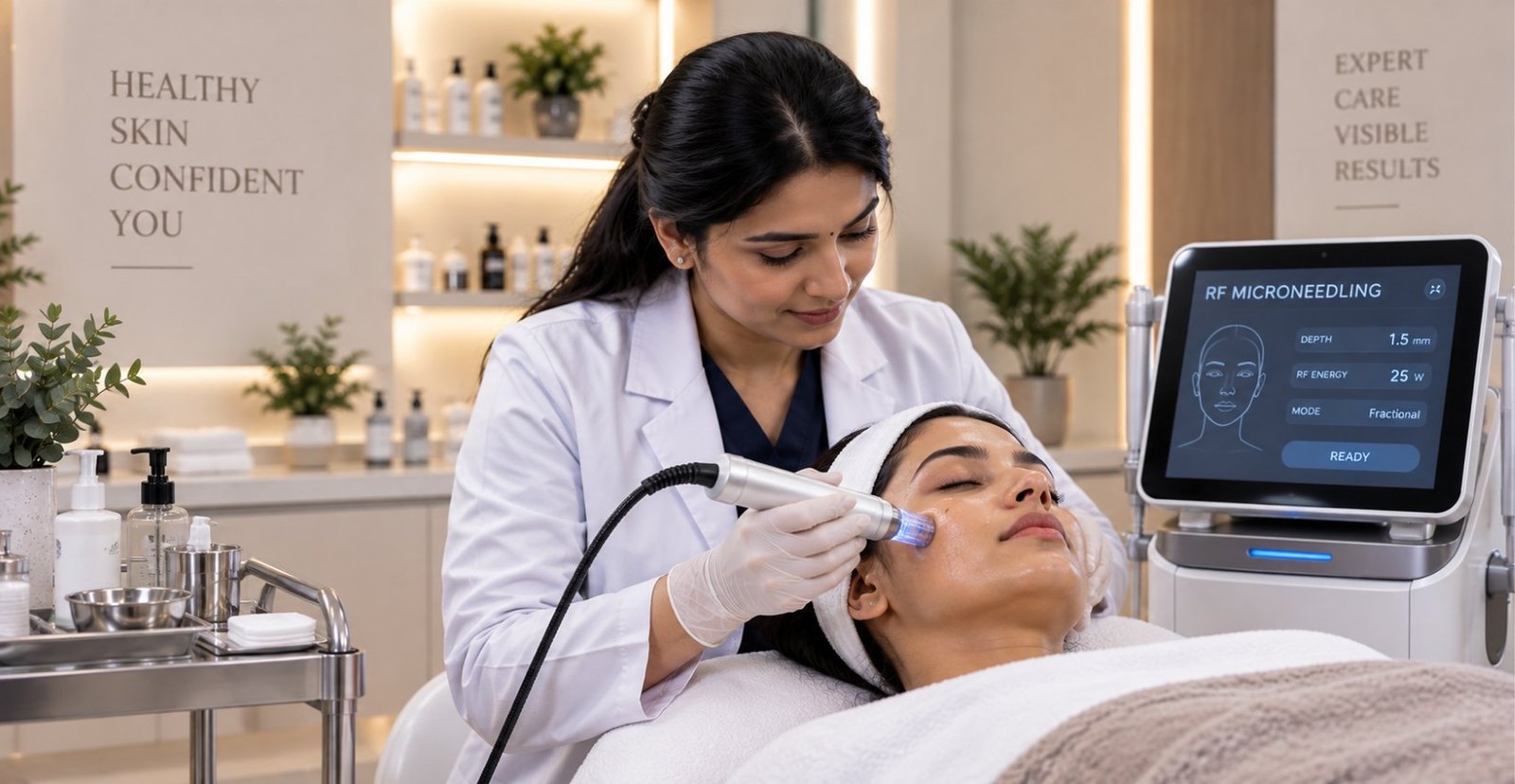 RF microneedling for open pores at Skinline, Kukatpally