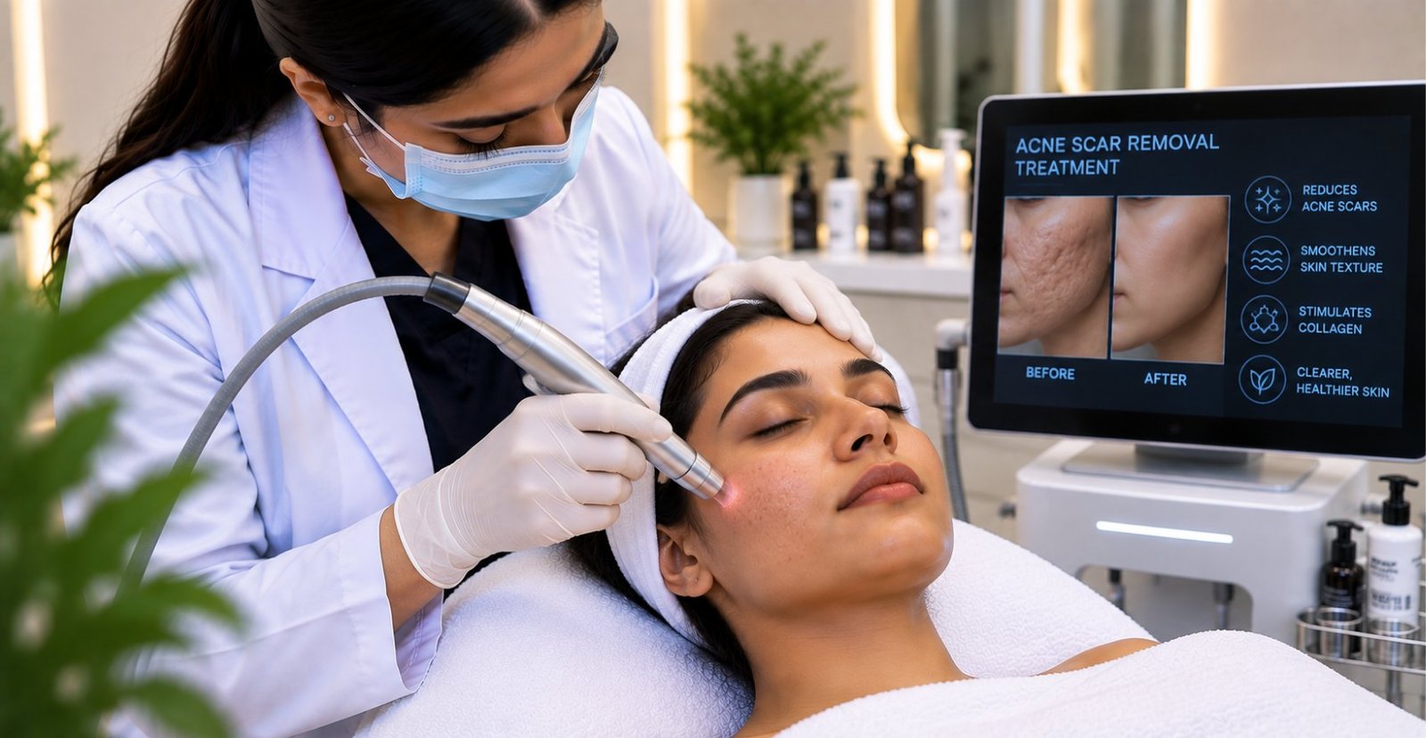 Laser acne scar treatment at Skinline, Kukatpally