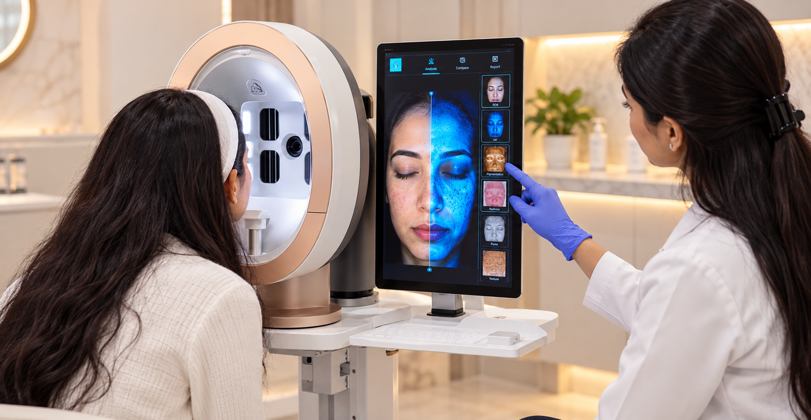 Multi-spectrum skin analysis at Skinline, Kukatpally