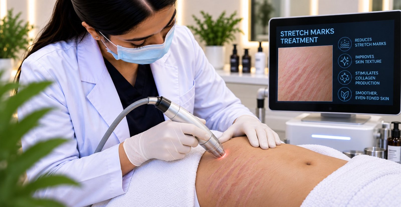 Laser treatment for stretch marks at Skinline, Kukatpally